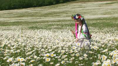 Among blossoming daisies