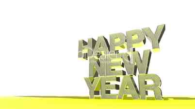 Happy New Year 3D Gold HD
