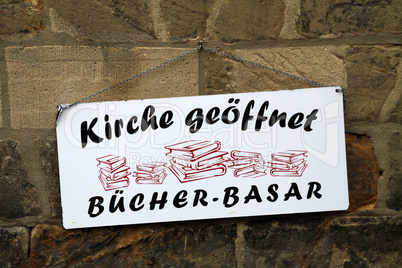 Schild an der St. Stephani Kirche in Goslar