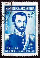 Postage stamp Argentina 1941 General Juan Galo de Lavalle