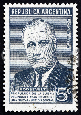 Postage stamp Argentina 1946 Franklin Delano Roosevelt