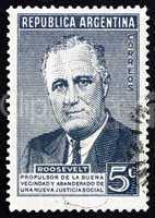 Postage stamp Argentina 1946 Franklin Delano Roosevelt