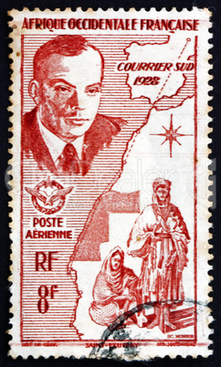 Postage stamp France 1947 Antoine de Saint-Exupery