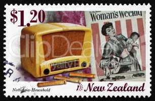 Postage stamp New Zealand 1999 Old Radio, Nostalgia