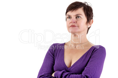 Reputable pensive businesswoman