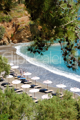 Beautiful beach and turquoise sea, Crete, Greece