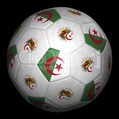 Fussball mit Fahne Algerien