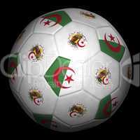 Fussball mit Fahne Algerien