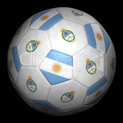 Fussball mit Fahne Argentinien