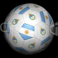 Fussball mit Fahne Argentinien