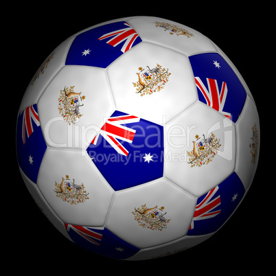 Fussball mit Fahne Australien