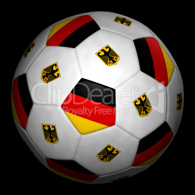 Soccer ball with flag of Denmark