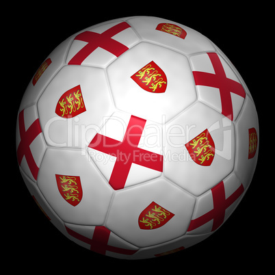 Soccer ball with flag of England