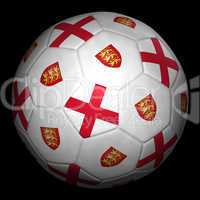 Soccer ball with flag of England