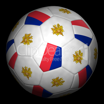 Soccer ball with flag of France