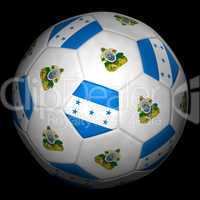 Soccer ball with flag of Honduras