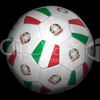 Soccer ball with flag of Italy