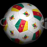 Soccer ball with flag of Cameroons