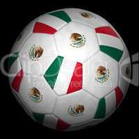 Soccer ball with flag of Mexico