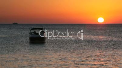 Boating at Ibiza Sunset