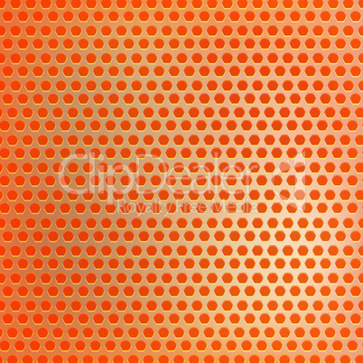 Retro orange hexagon dots background