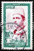 Postage stamp Morocco 1956 Sultan Mohammed V
