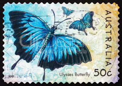 Postage stamp Australia 2003 Ulysses Butterfly