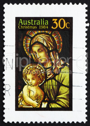 Postage stamp Australia 1984 Veiled Virgin and Child ,Christmas