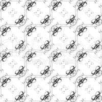 Monochrome seamless classic pattern on white background