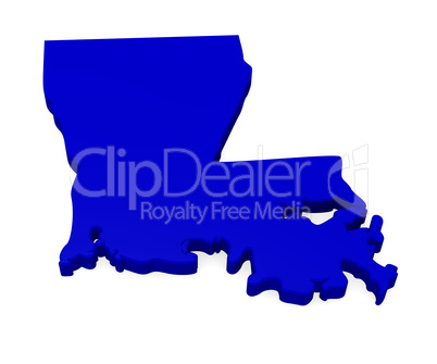 3d map of Louisiana