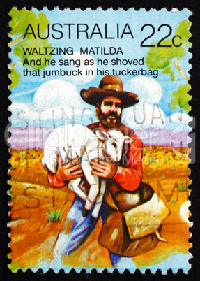 Postage stamp Australia 1980 Stealing Sheep