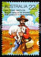 Postage stamp Australia 1980 Stealing Sheep