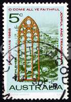 Postage stamp Australia 1968 Bethlehem and Church Window