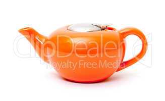 Orange Ceramic Teapot