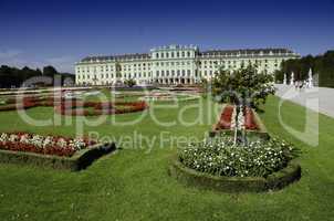 Gardens and Flowers inside Schonbrunn Castle