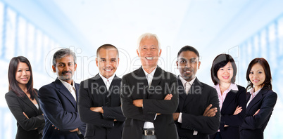 Asian business team in multiracial.