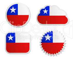 Fahne Chile Sticker