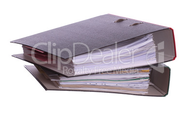 two binder with lot of papers