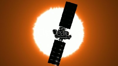 Satellite is orbiting the Sun