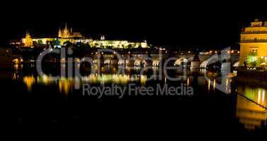 castle of Prague at night