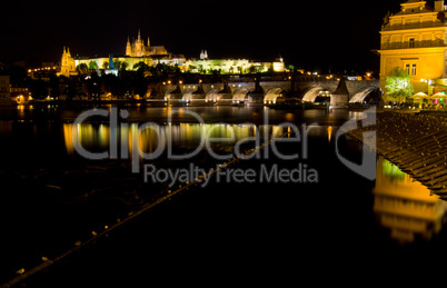 castle of Prague at night