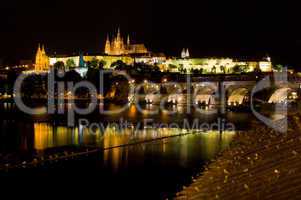 castle of Prague at night