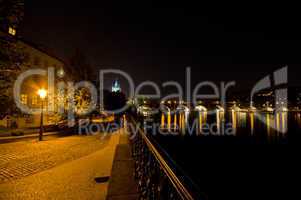 Charles bridge at night