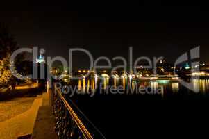 Charles bridge at night