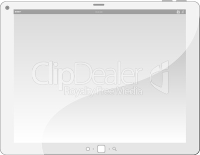 High-detailed white tablet computer (tablet pc) on white background