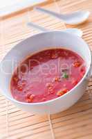 Canton tomato soup - selective focus