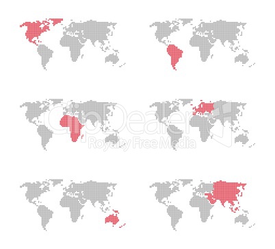 Karten der Kontinente