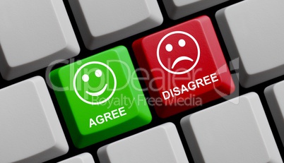 Agree / Disagree - Zustimmung und Ablehnung online