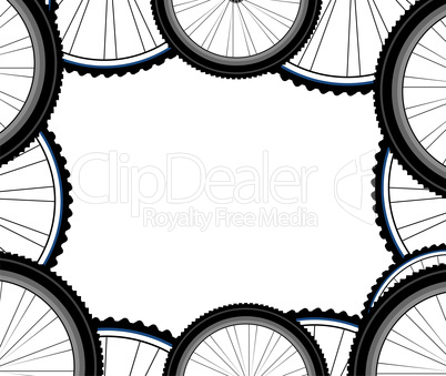 Seamless bicycle wheels pattern