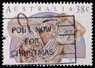 Postage stamp Australia 1991 Shepherd, Christmas